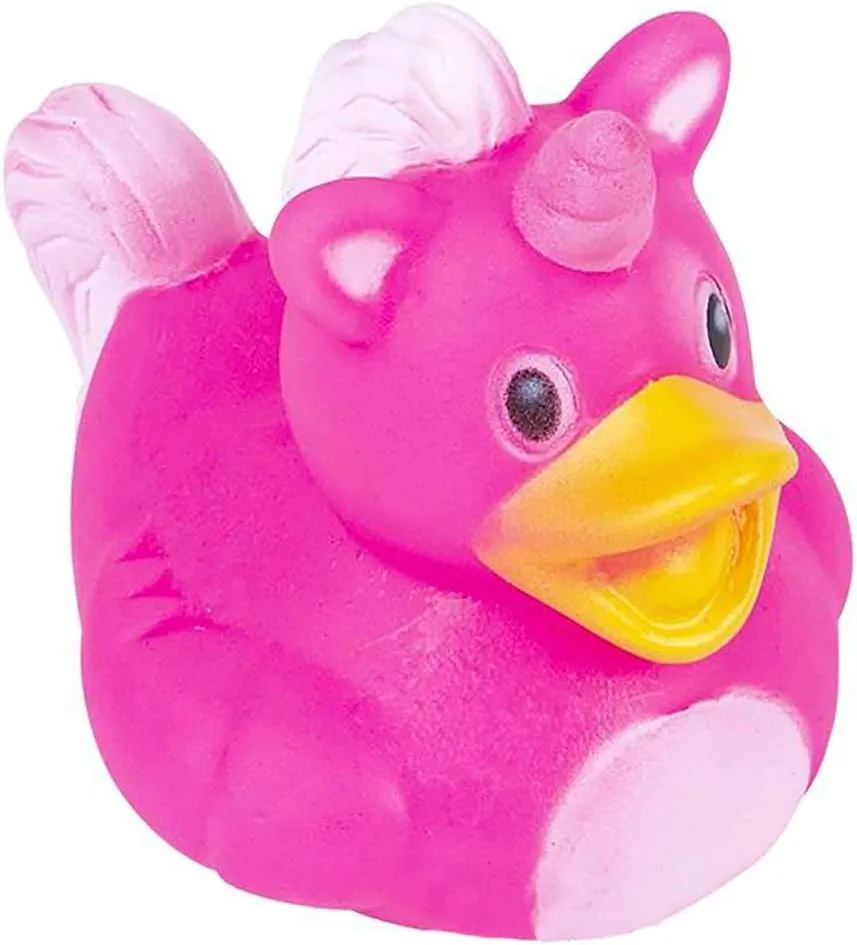 Unicorn Rubber Duck Toy Duckies for Kids, Bath Birthday Baby Showers Summer Beach and Pool Activity, 2" (24-Pack)