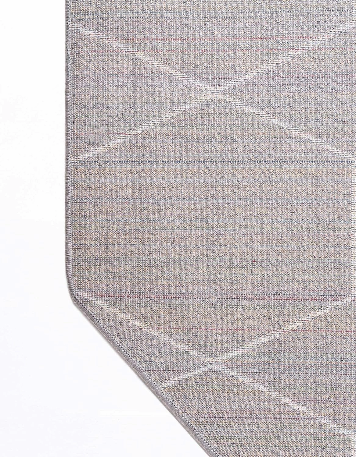 Unique Loom Trellis Frieze Collection Area Rug - Geometric (5' Octagon, Light Gray/ Ivory)