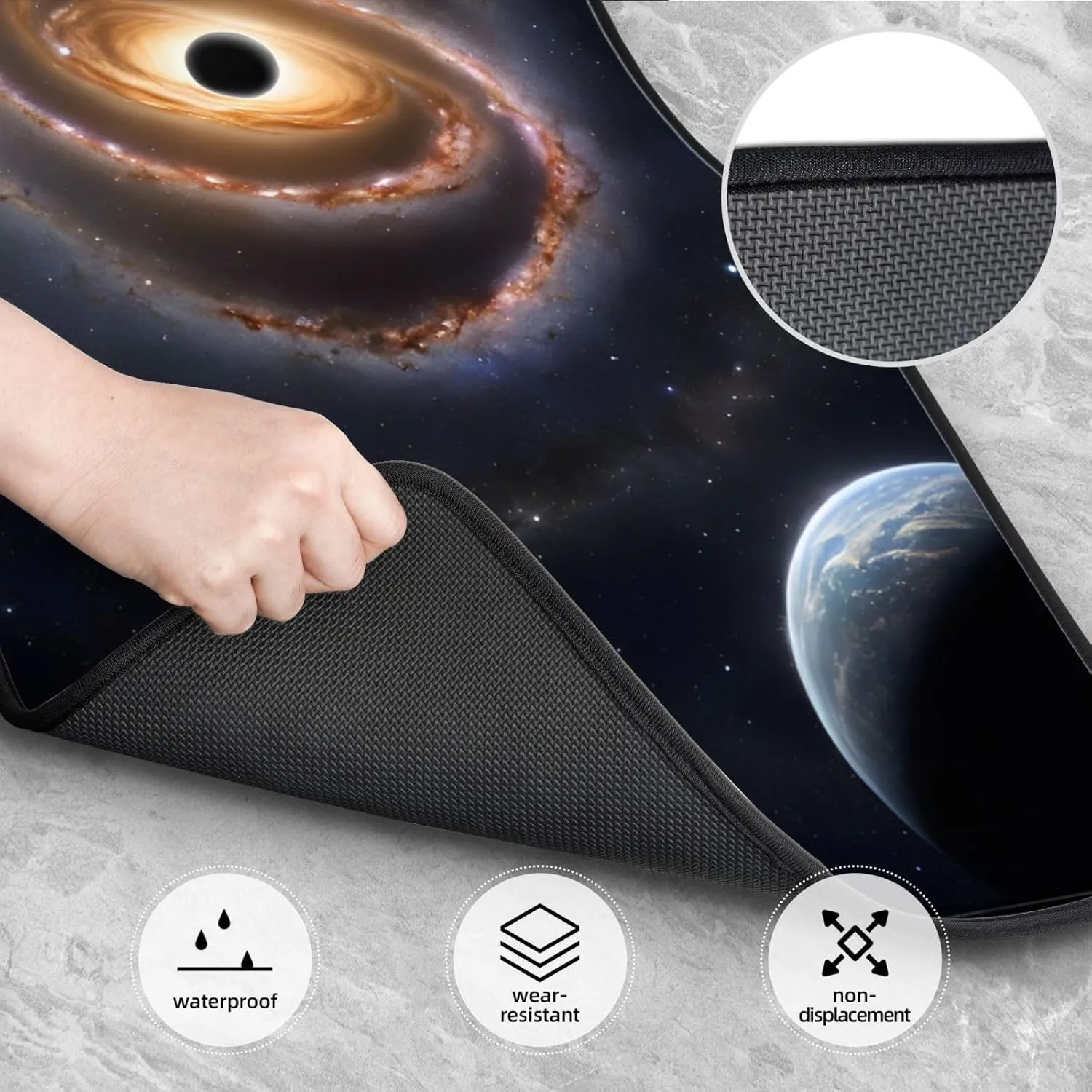 Universal Car Floor Mats Set of 4 Beautiful Galaxy - Anti-Slip Water Repellent Neoprene Car Mat (Front   Rear) Auto Foot Mats for Car SUV Truck Van