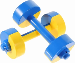 UPKOCH Kids Dumbbell Toys, 2pcs Plastic Workout Dumbbell Toy Children Barbell Weight Toys Pretend Play Workout Exercise Toys