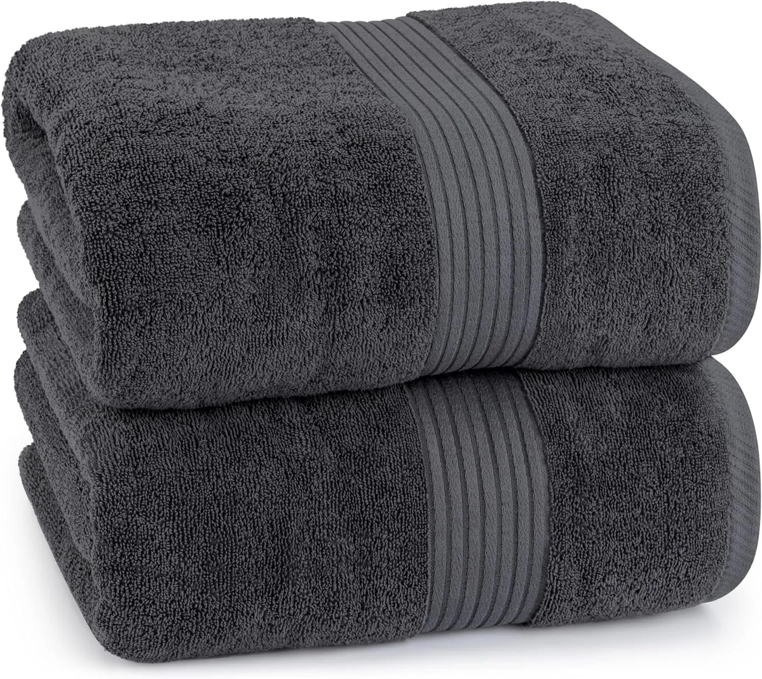 Utopia Towels - Luxurious Jumbo Bath Sheet - 600 GSM 100% Cotton Highly Absorbent and Quick Dry Extra Large Bath Towel - Super Soft Hotel Quality Towel (35 x 70 Inches, Grey) (8 Pack)