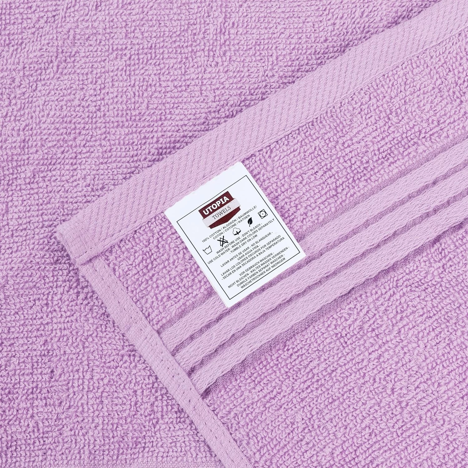 Utopia Towels - Luxury Wash Cloths Set (12 x 12 Inches) 600 GSM 100% Cotton Ring Spun, Highly Absorbent and Soft Feel Washcloths for Bathroom, Spa, Gym, and Face Towel (Lavender) (216 Pack)