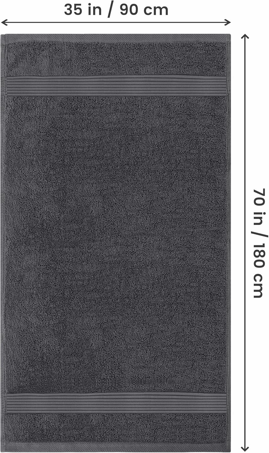Utopia Towels Extra Large Bath Sheets 2 Pack, 35 by 70 Inches,100% Cotton Highly Absorbent & Quick Dry Bath Towel for Adults, Super Soft Towel, Grey