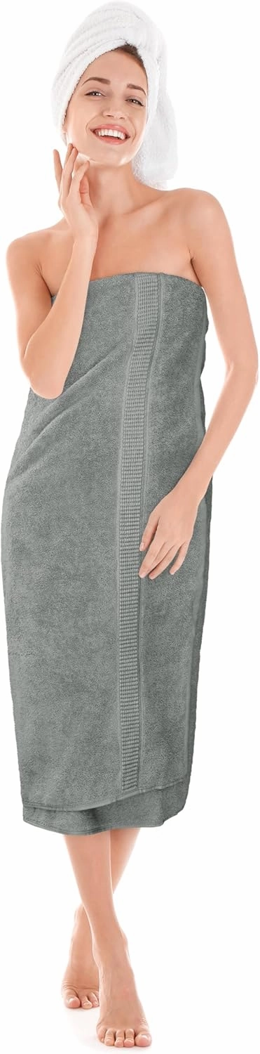 Utopia Towels Luxurious Jumbo Bath Sheet 2 Piece, 600 GSM, 35 by 70 Inches, 100% Ring Spun Cotton, Highly Absorbent and Quick Dry Extra Large Bath Towel, Super Soft Towel, Cool Grey