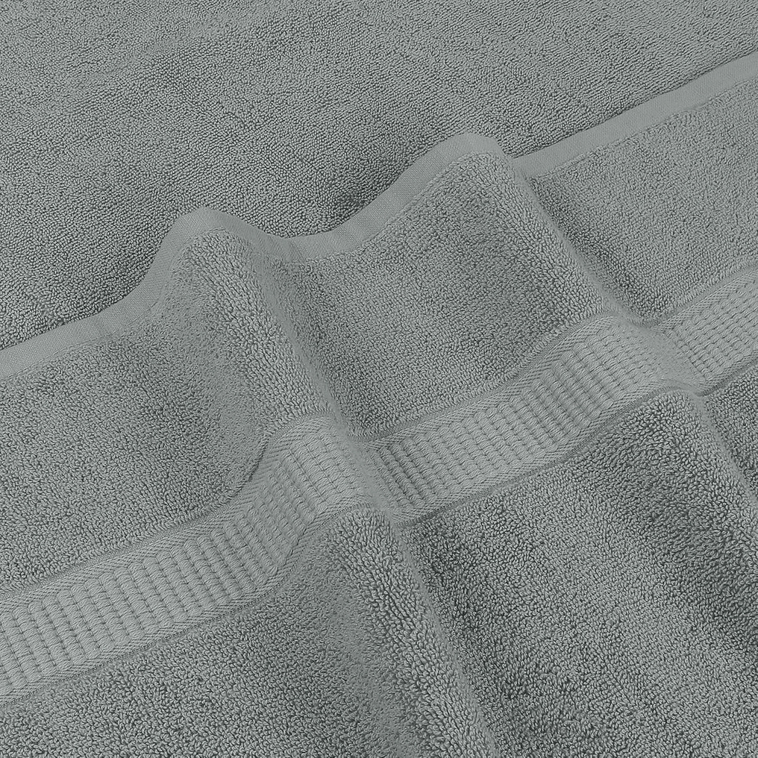 Utopia Towels Luxurious Jumbo Bath Sheet 2 Piece, 600 GSM, 35 by 70 Inches, 100% Ring Spun Cotton, Highly Absorbent and Quick Dry Extra Large Bath Towel, Super Soft Towel, Cool Grey