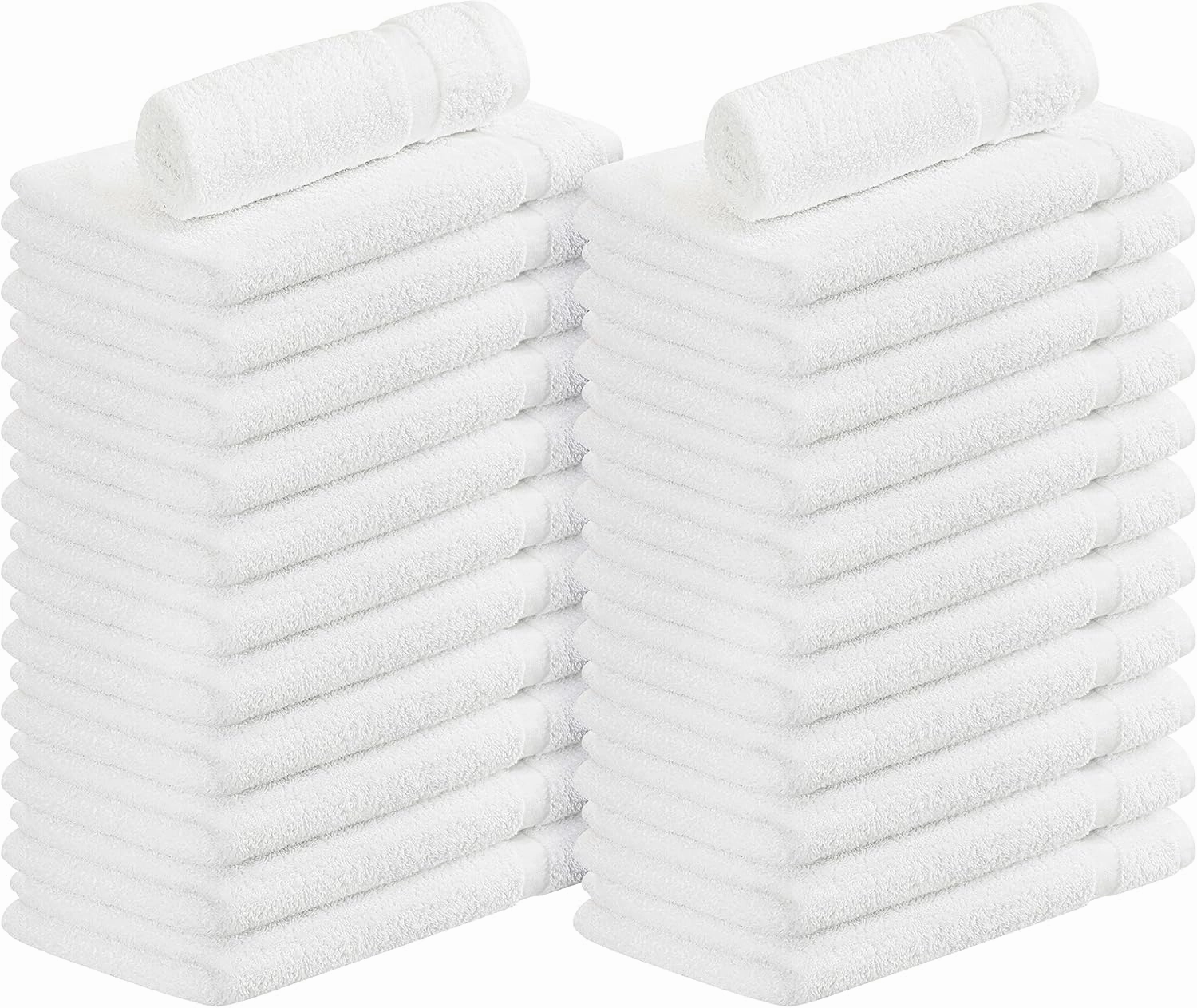 Utopia Towels White Salon Towels, Pack of 72 (Not Bleach Proof, 16 x 27 Inches) Highly Absorbent Towels for Hand, Gym, Beauty, Spa, and Home Hair Care