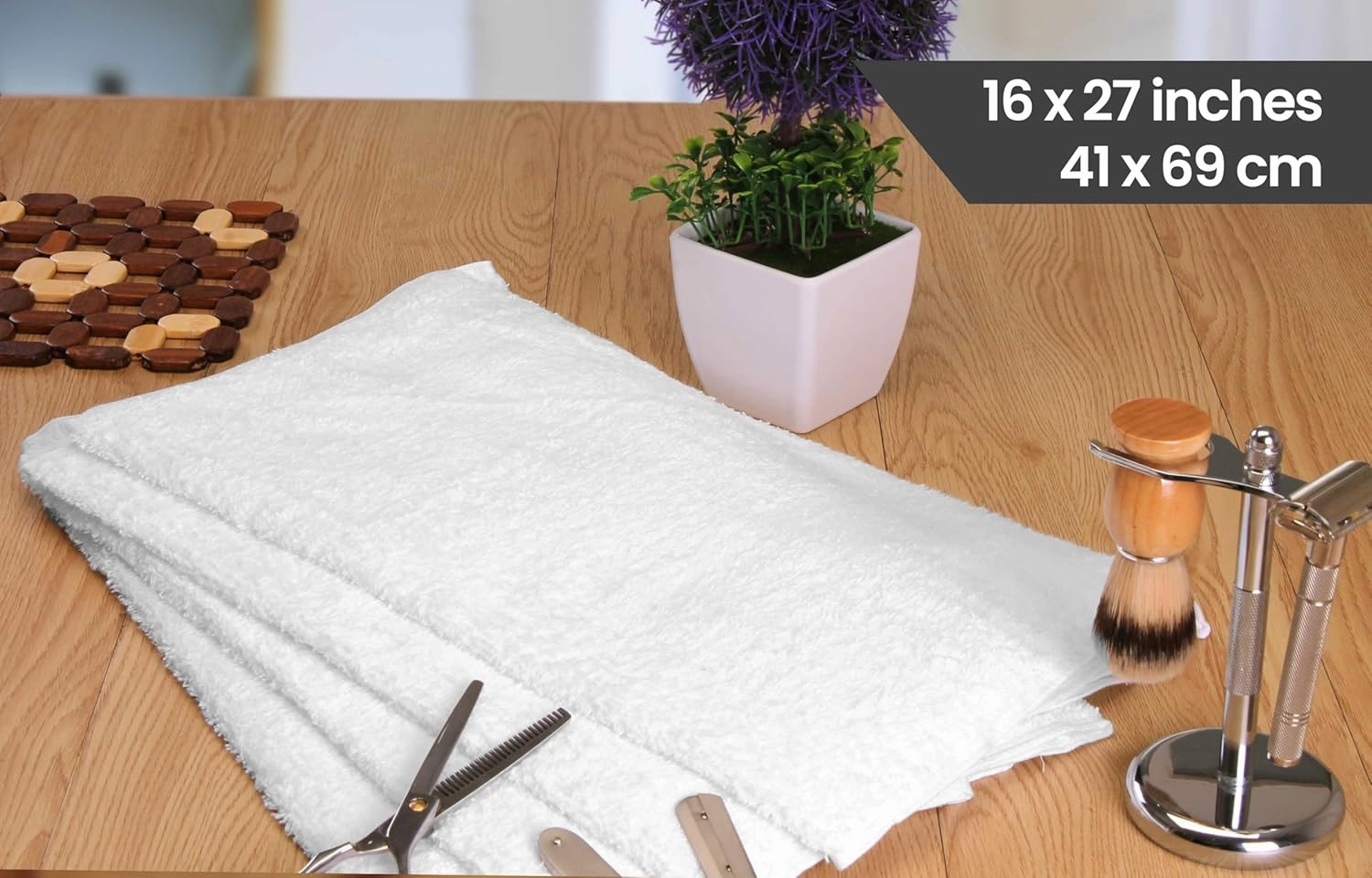 Utopia Towels White Salon Towels, Pack of 72 (Not Bleach Proof, 16 x 27 Inches) Highly Absorbent Towels for Hand, Gym, Beauty, Spa, and Home Hair Care