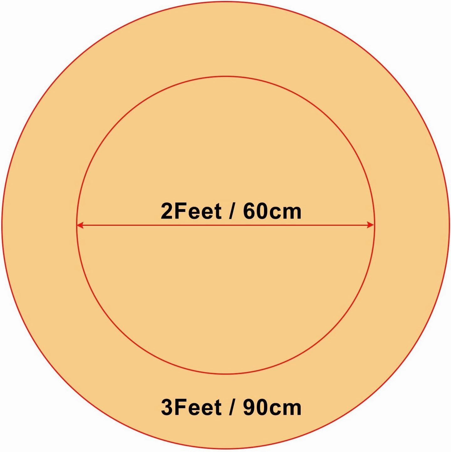 uxcell Faux Fur Round Rug,Fluffy Area Mat,Fluff Rugs for Bedroom Floor Sofa Living Room 3 x 3 Feet Brown