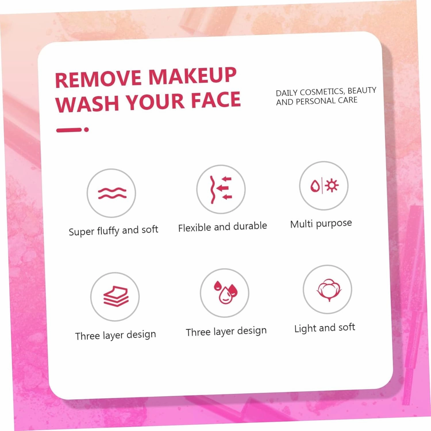 VALICLUD 2sets Reusable Makeup Cleaning Soft Round Pads for Removal Makeup Removal and Skin Friendly Cushions for All Skin Types 200pcs*2