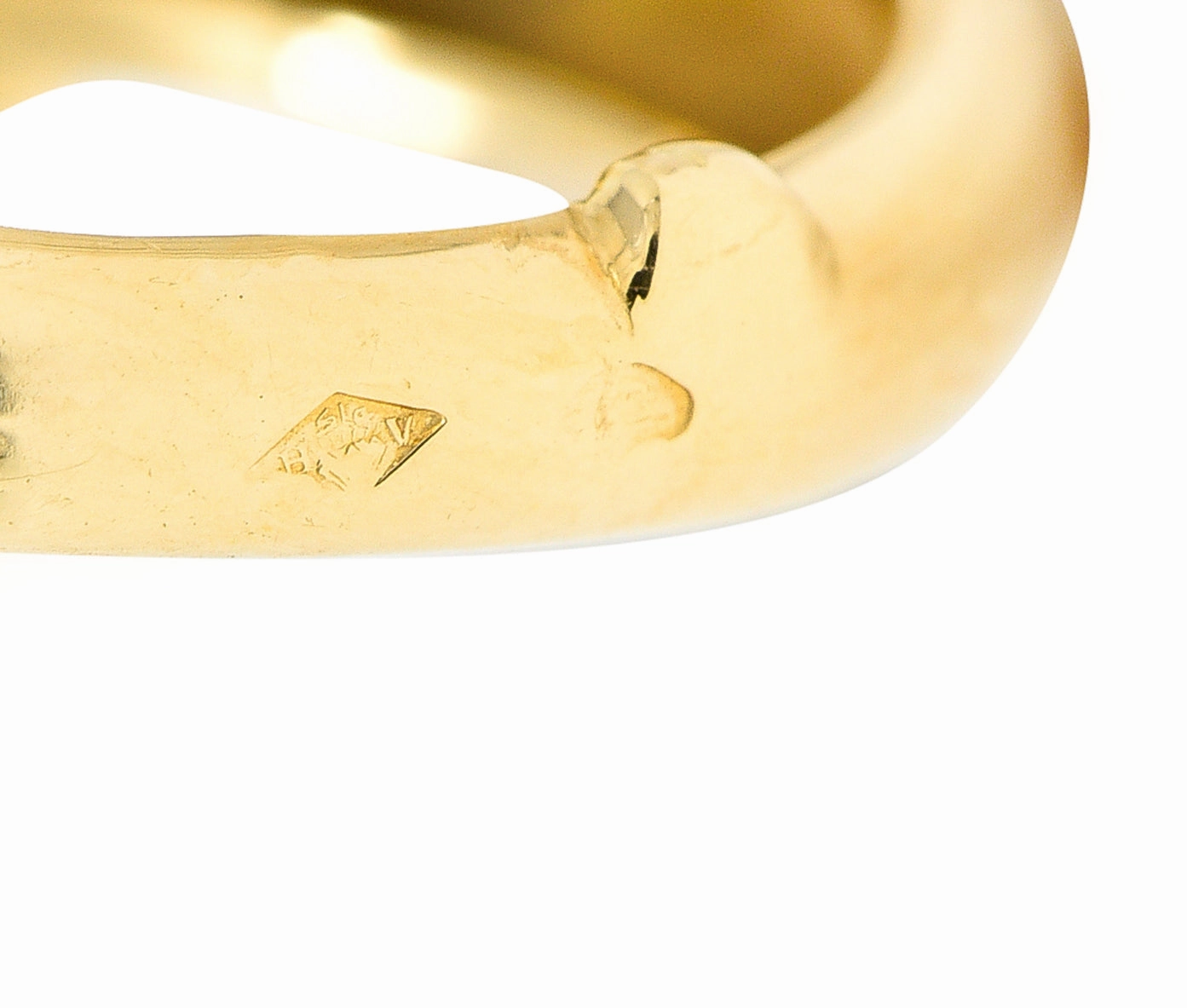 Van Cleef & Arpels French Diamond 18 Karat Yellow Gold Vintage Teddy Bear Convertible Pendant To Band Ring