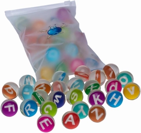 VANZACK 1 Set Bouncy Rubber Ball with English Letters Fun Jumping for Soft and Odorless for Parties and Educational Playtime Great Present