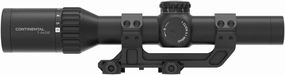 Vector Optics Continental 1-6x24 Fiber LPVO Rifle Scope w/Extended Picatinny Mount, 30mm Tube, CQB Riflescope, Illuminated Reticle, 90% Light Transmission, Designed for Tactical Competition Hunting