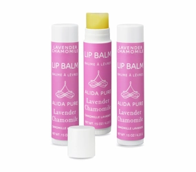 Vegan Lip Balm by PURE   SIMPLE Lavender Chamomile Lip Balm Collection, Cruelty Free Chapstick, Moisturize Dry, ed, or Chapped, Lips, 5 Tube Set.