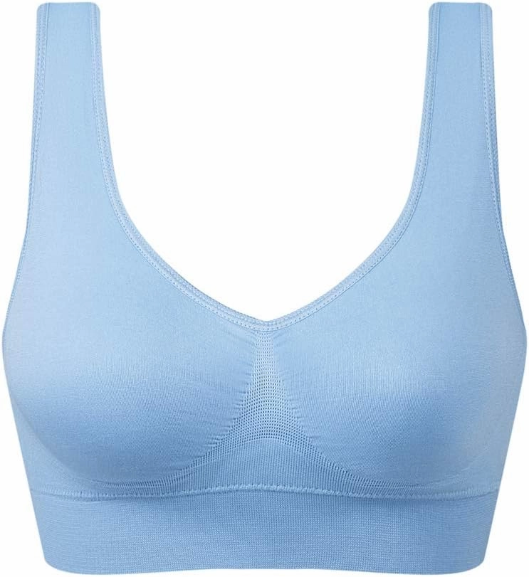 Vermilion Bird Women's 3 Pack Seamless Comfortable Sports Bra with Removable Pads