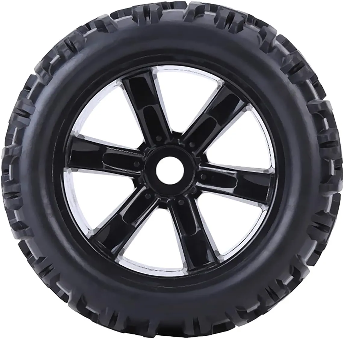 VGEBY RC Car Tire, 4pcs Rubber Tyre for 1/8 RC Truck Car, Compatible with HSP/HPI/Savage Flux ZD Racing TM