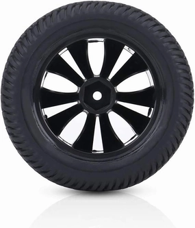 VGEBY 2Pcs RC Car Tires, Rubber Tires Crossing Tyre with Plastic Hubs for 1:12 RC Car Racing Car Truck Deformation Model Supplies Plastic Tires Rc Car