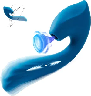 Vibrator Sex Toys Thrusting Dildo - QUZAR 3IN1 Adult Toy G Spot Clitoral Stimulator for Women with 7 Thrusting   10 Vibration   10 Suction, Clit Nipple Anal Adult Sex Game for Couple Female Men