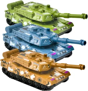 VICASKY 3pcs Simulation Tank Models Pull Back Vehicle Toys for Boys and Girls Educational Desktop Ornament Improves Color Recognition and Hand-Eye Coordination for Boys and Girls