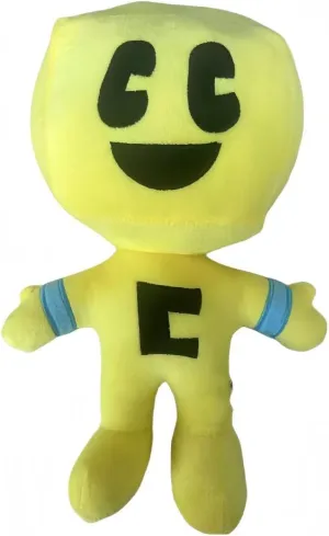 Video Game Character Plush Toy, Plush Animal Soft Plush Toy Cute Hug Pillow, 3D Smiley Design, Favorite Gift for Boys and Girls (Yellow)