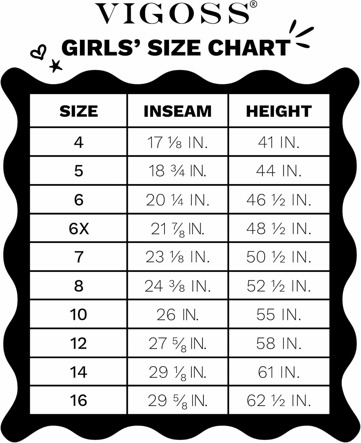 VIGOSS Girls' Jeggings - Pull On Super Stretch Denim Skinny Jeans for Girls (2T-16)