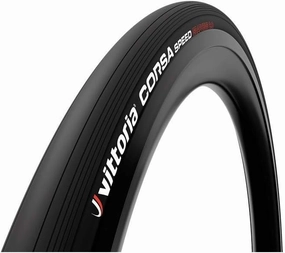 Vittoria Corsa Speed G2.0 Tubeless Ready Bicycle Tires, Full Black, Graphene Road Cycling, Touring, Racing
