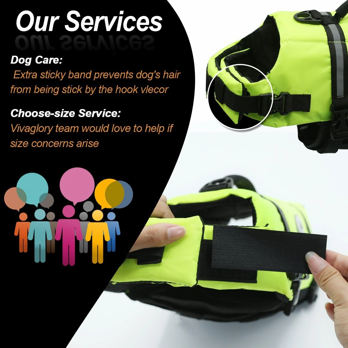 VIVAGLORY Ripstop Dog Life Jacket for Small Medium Large Dogs Boating, Dog Swimming Vest with Enhanced Buoyancy & Visibility, Bright Yellow