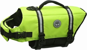 VIVAGLORY Ripstop Dog Life Jacket for Small Medium Large Dogs Boating, Dog Swimming Vest with Enhanced Buoyancy & Visibility, Bright Yellow