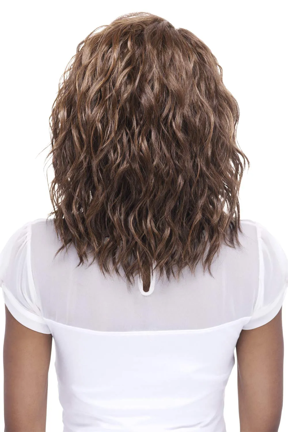 Vivica A. Fox FINN, Futura Synthetic Heat Resistant Fiber, HD Deep Lace Front, Natural Baby Hair, Layered Body Wave and Side Bang w/Invisible Side Part, Full Lace Front Wig (1B Off Black)