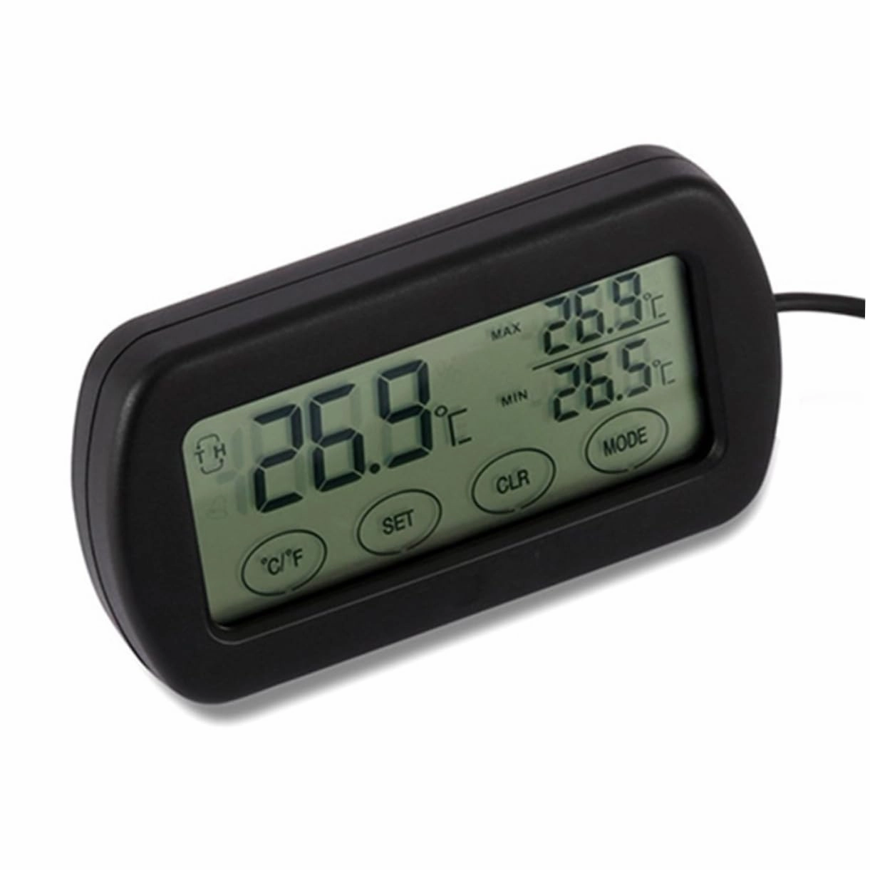 VOSAREA LCD Digital Thermometer Hygrometer for Egg Hatching Pet Monitoring Display Sensor with Fixed Suction Cup Material Home and Incubator Use
