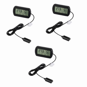 VOSAREA LCD Digital Thermometer Hygrometer for Egg Hatching Pet Monitoring Display Sensor with Fixed Suction Cup Material Home and Incubator Use