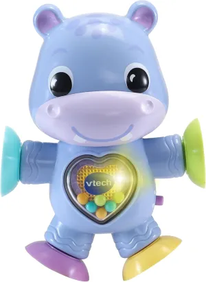 VTech Baby Stick & Twist Hippo, Suction Cup Toy for Babies with Songs & Fun Phrases, Baby Rattle Toy Gift for Sensory Play, for Ages 3, 6, 12  Months, English Version