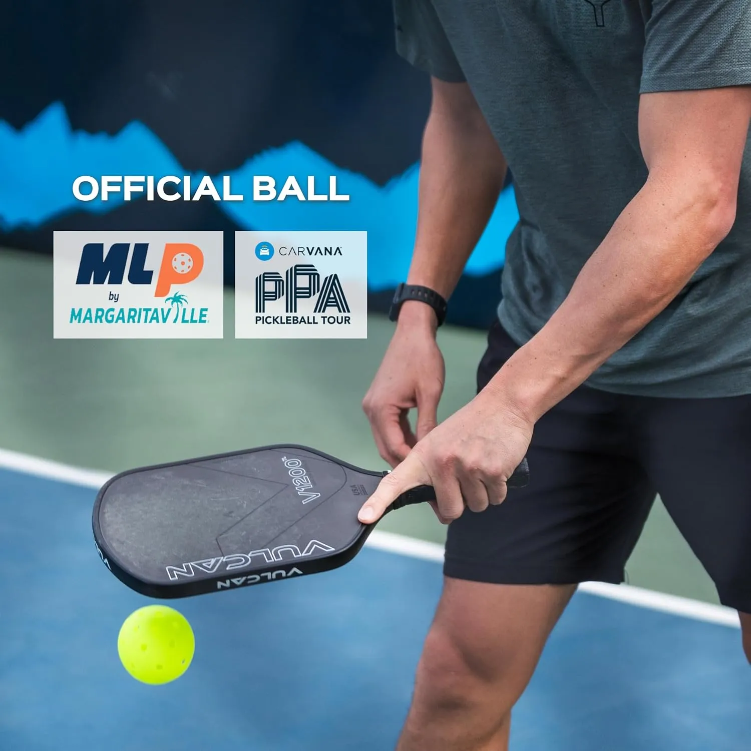Vulcan | VPRO Flight Outdoor Pickleball Official Ball of The PPA Tour & MLP | 3, 6, 12, 36 & 100 Ball Pack | Hi-Vis Yellow