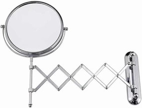 Wall Mirror for Bathroom , Makeup Mirror Vanity Mirror Wall Mounted Makeup Mirror,Beauty Mirror Vanity Mirrors Pull Net Hanging Wall Folding Telescopic Magnifying Double-Sided Cosmetic Mirror ( Color