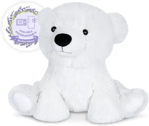 Warming Polar Bear Stuffed Animal, Microwavable Heating Pad for Soothing & Stress Relief, Stuffed Bears Plush Toys with Lavender Scent, Plushies White Bear Gifts Kids & Adults