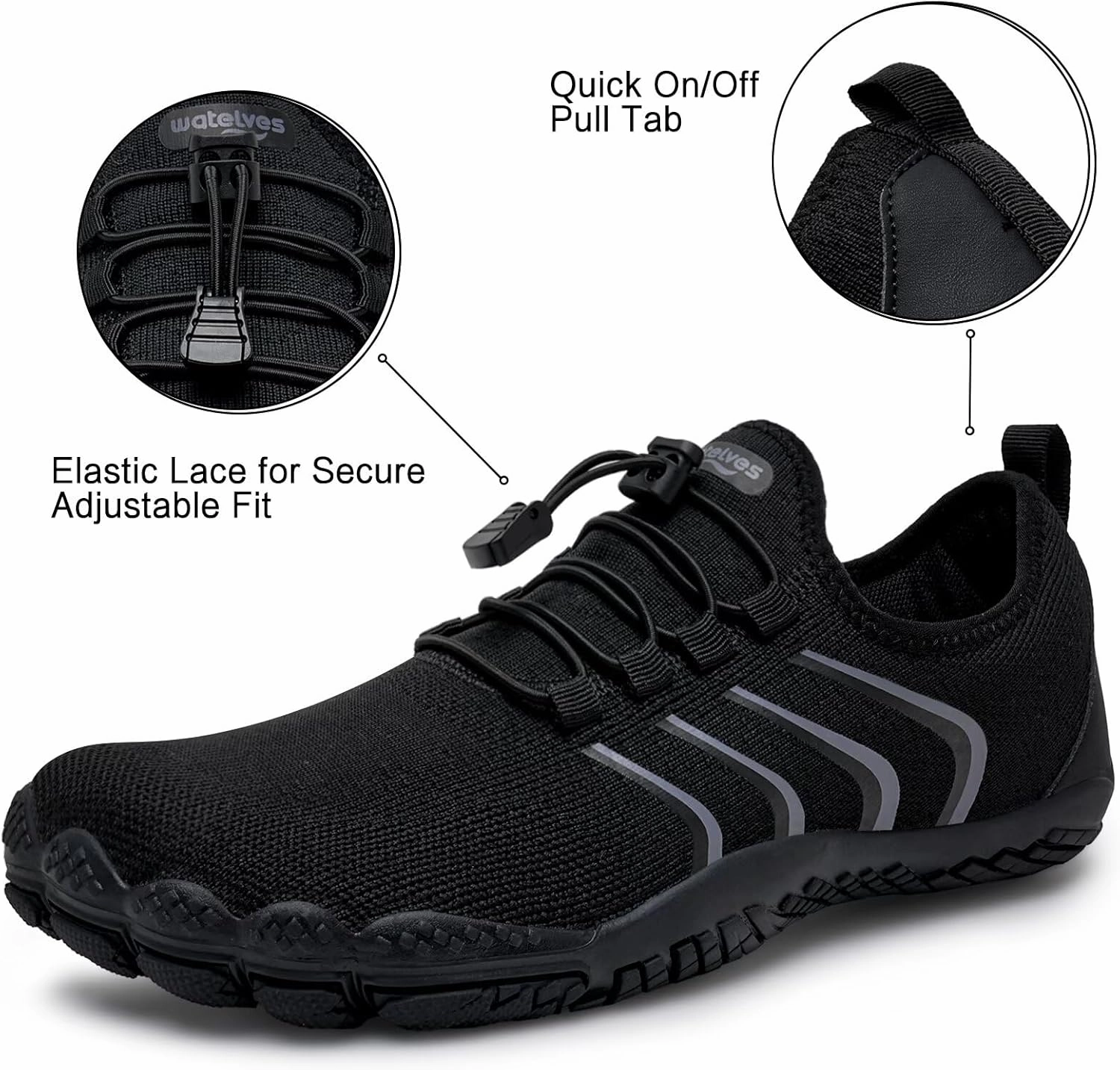 WateLves Barefoot Water Shoes for Women Men Quick Dry Aqua Swim Shoes for Outdoor Fishing Beach Pool Boat Surfing Walking