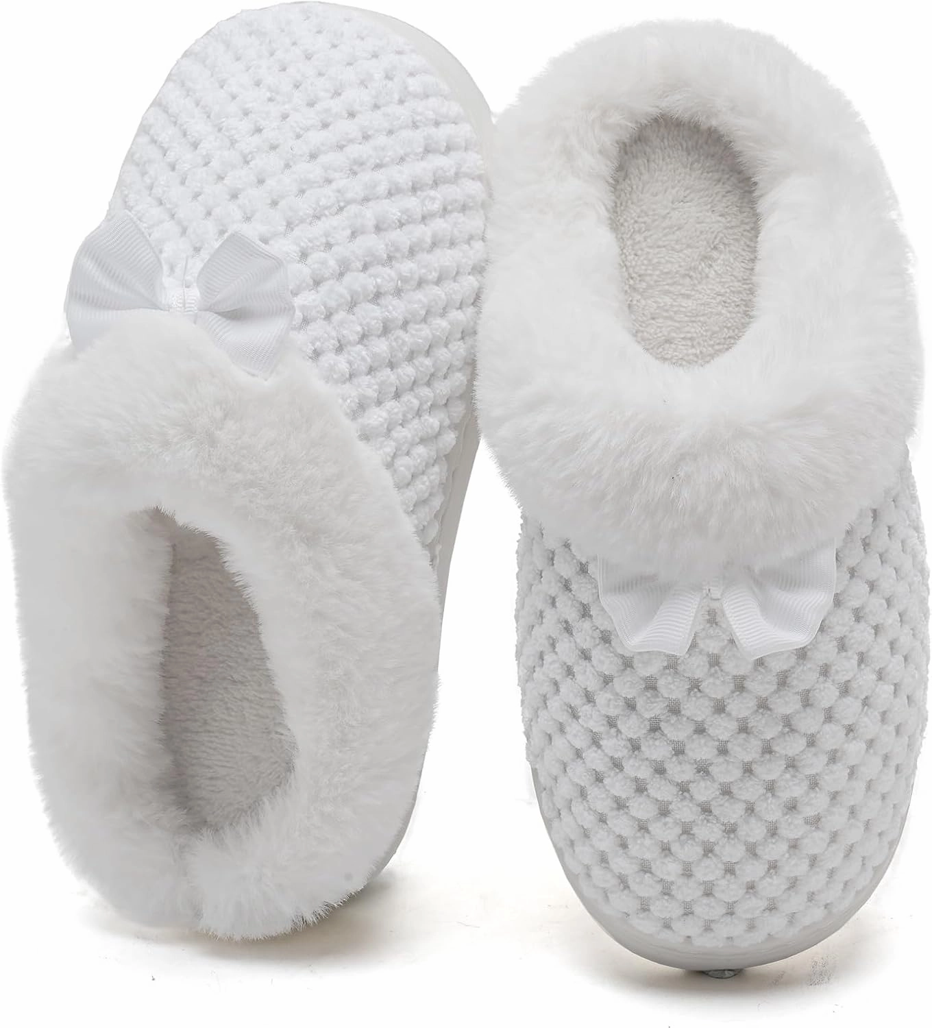 WateLves Girls Slippers Memory Foam Toddler Kids Comfort Wool-Like Plush Fleece Lined House Shoes for Indoor & Outdoor