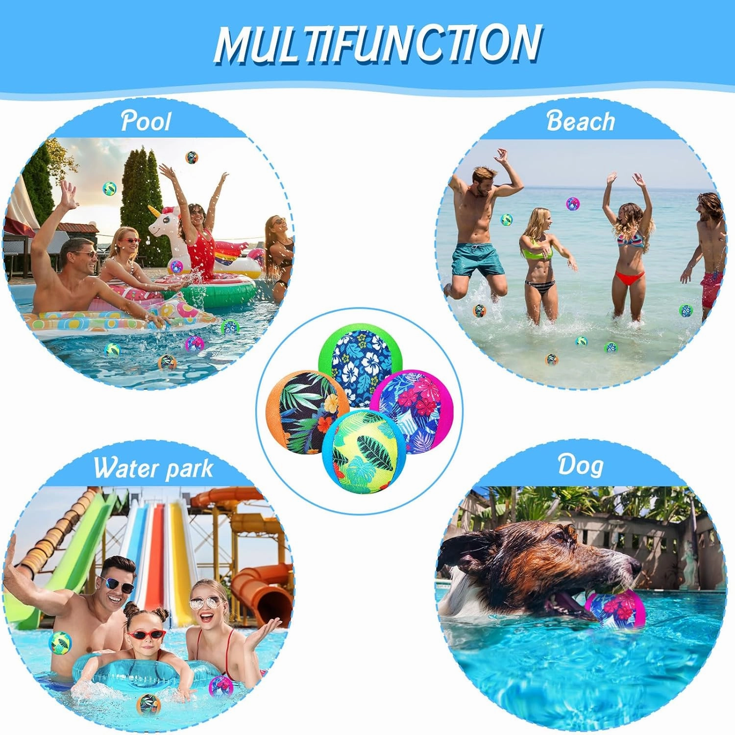 Water Skipping Ball for Children Water Grip Bouncing Ball Summer Beach Pool Toy for Adult Fun Swimming Pool Games Party Lake River Favors