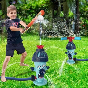 Water Sprinkler Baseball Toy,2 in 1 Outdoor Water Toys,Fun Summer Games,Kids Summer Water Play for The Backyard,Water Baseball for Kids Boys & Girls Age 3  Years