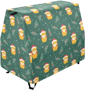 Waterproof Outdoor Table Covers Fit Splash Pad Water Table Anti-UV Waterproof Toys Cover-Cover only Christmas Animal Hamster Leaf Green