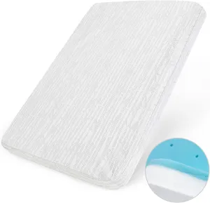 Waterproof Pack and Play Mattress Topper Pad 38" x 26" Fits for Graco & Baby Trend &Pamo Babe, Baby Dual Sided Mattress Pad with Removable & Washable Mattress Cover