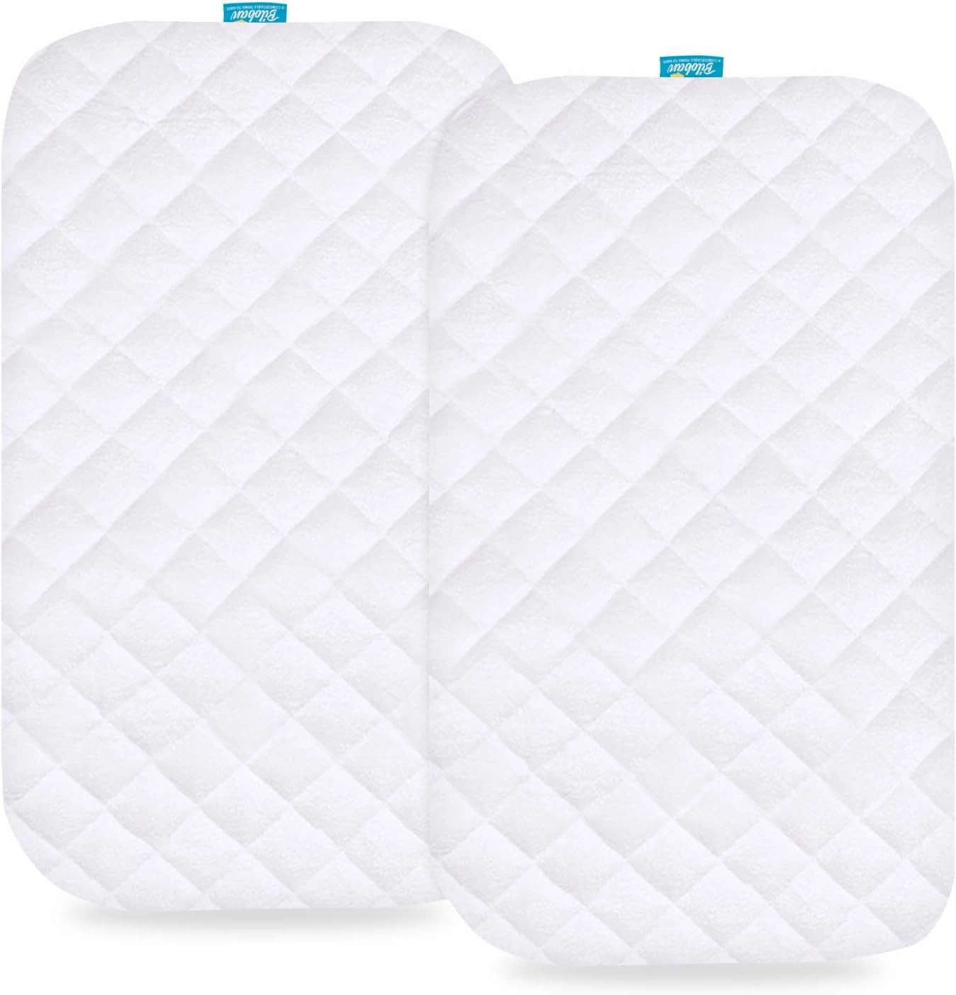 Waterproof Bassinet Mattress Pad Cover Compatible with Maxi-COSI Iora/Swift Lightweight Portable Bassinet, 2 Pack, Ultra Soft Viscose Made from Bamboo Terry Surface, Breathable and Easy Care