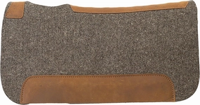 Weaver Equine 25" x 26 Pony Contoured Pure Wool Felt Horse Saddle Pad, Shock Absorbing Western Saddle Pad for Comfort Protection, ‎Black/Natural