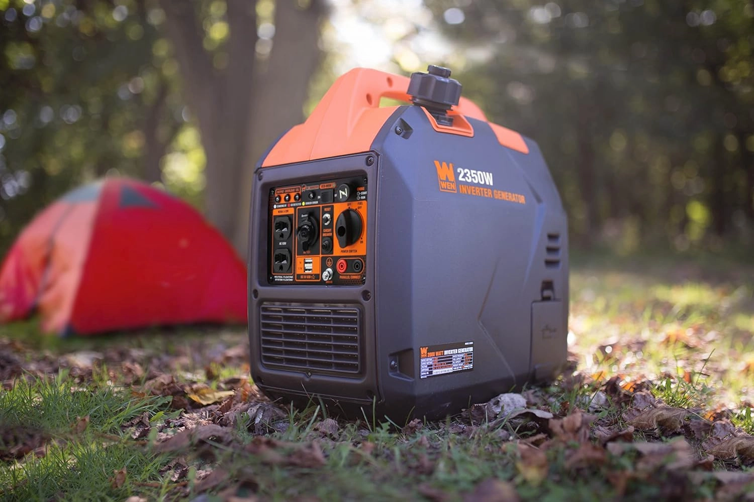 WEN 56235iX 2350-Watt Portable Inverter Generator with Fuel Shut Off and CO Sensor, Black
