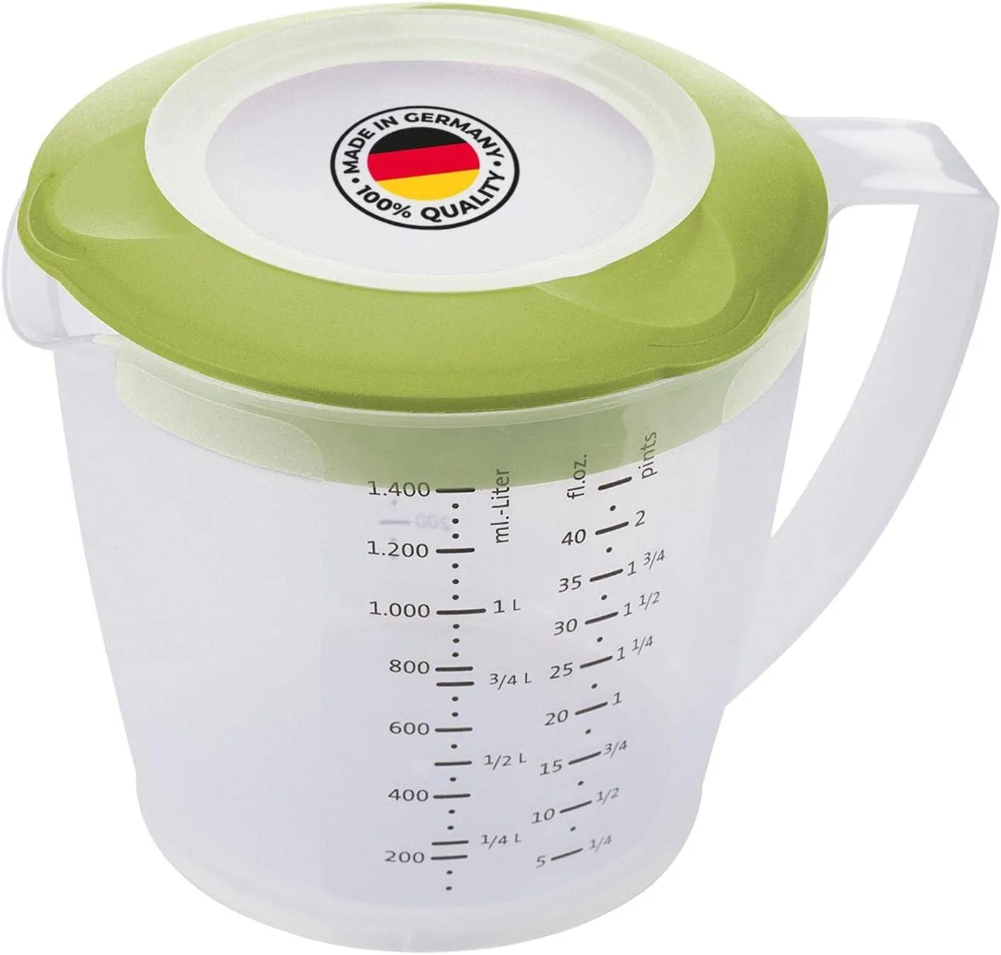 Westmark Multipurpose Measuring Cup and Mixing Pitcher with Splash Guard, 47-Ounce (Green)