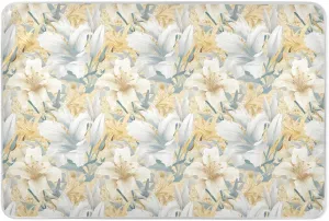 White Lilys Extra Large Resuable Toddler Mattress Pads Soft Absorbent Baby Pee Pads Breathable Toddler Bedding Products for Baby Boys Girls 52" L x 34" W