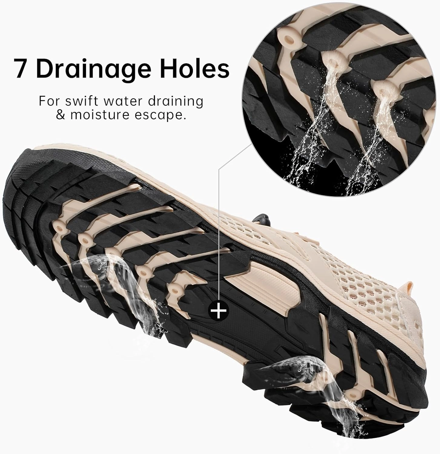 Wide Water Shoes Men Non-Slip Quick Drying Swim Beach Aqua Shoes for Women Water Sport Diving Hiking Sailing Travel River Shoes Summer Amphibious Shoes
