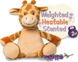 WILD BABY Weighted Stuffed Animals - Microwavable Plush Toy with Calming Lavender - Soft, Cuddly, Heatable Plush for Comfort & Warmth - Gift Ready Cuddles for Kids, Adults & Toddlers (Boys & Girls)