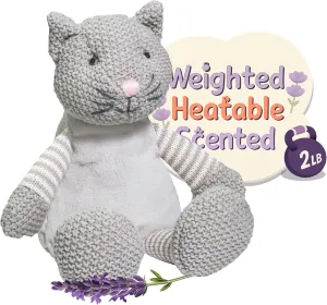 WILD BABY Weighted Stuffed Animals - Microwavable Plush Toy with Calming Lavender - Soft, Cuddly, Heatable Plush for Comfort & Warmth - Gift Ready Cuddles for Kids, Adults & Toddlers (Boys & Girls)
