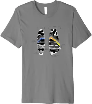 Windsurfing Equipment Surf Board and Sail Cool Gear Drawing Premium T-Shirt