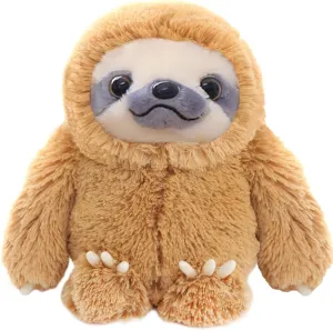 Winsterch Cute Sloth Stuffed Animal Toy,Small Plush Sloth Tedy Bear Stuffed Animal Toys for Kids Birthday Gift Baby Doll (Brown,15.7 Inches)